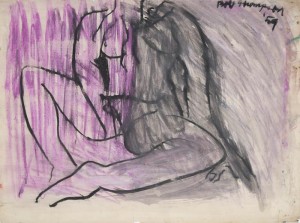 Bob Thompson Untitled (Seated Nude), 1959
