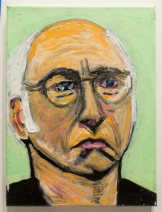Dan Bern, Larry David acrylic on canvas