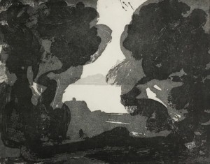 Paul Resika Through the Trees, 1997 B&W etching