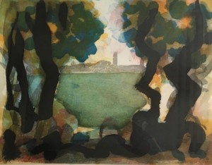 Paul Resika Through the Trees (March 3), 1998 colored etching
